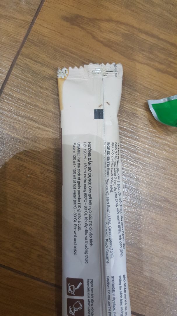 Sản phẩm có mọt. Bể. Kiến vô. Đóng gói không kín. Kg nên mua với loại như vậy liên quan thực phẩm. Tệ. Kg dám mua nữa.