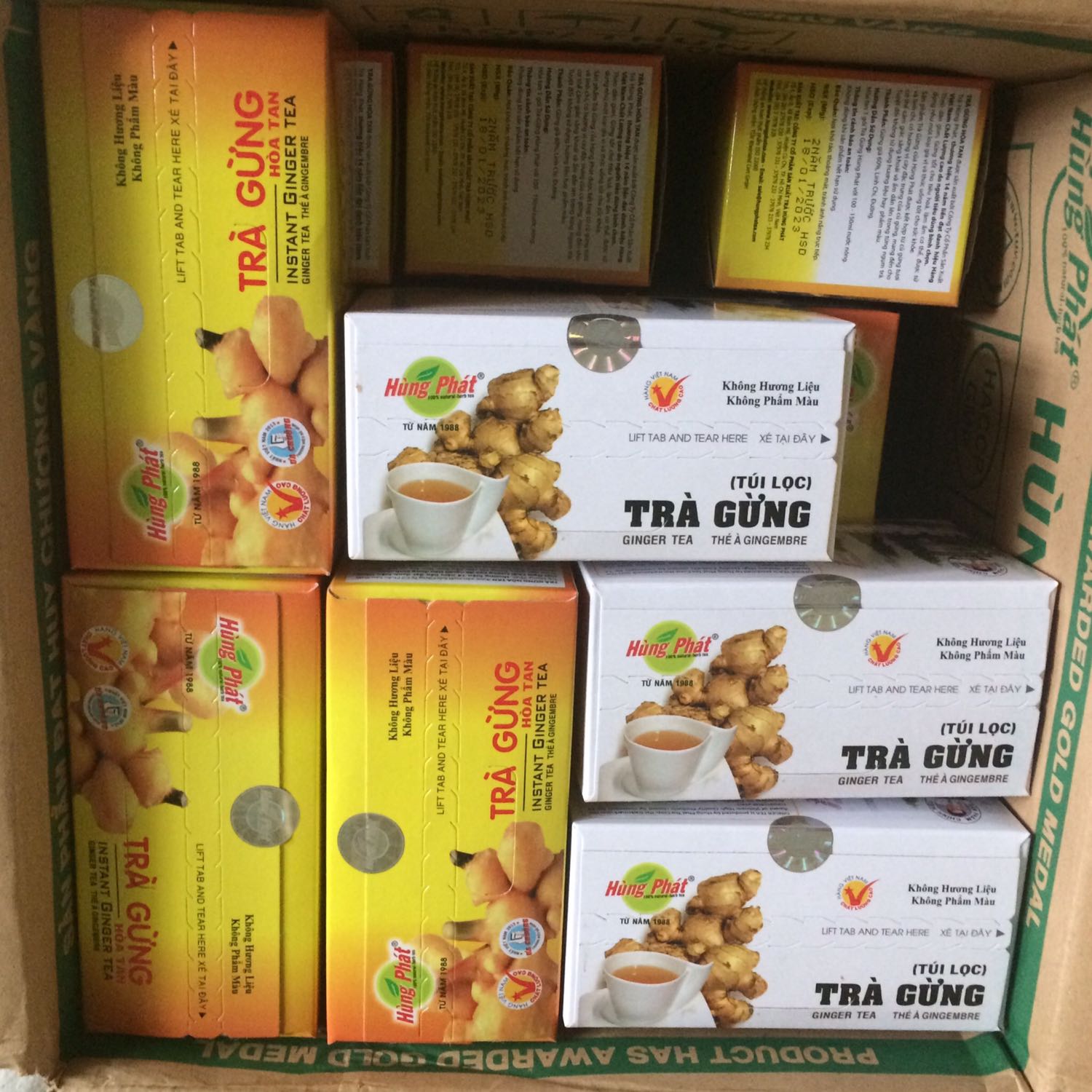 Trà chính hãng đậm vị gừng, thơm ngon. Hàng được Shop đóng gói chắc chắn, giao nhanh.