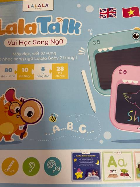 Bé nhà mình rất thích, cứ lôi ra chơi miết, máy đọc khá to rõ, có cả bảng viết cho bé tập viết
Nói chung là chuẩn chỉnh rất ok nha mọi người Bé nhà mình rất thích, cứ lôi ra chơi miết, máy đọc khá to rõ, có cả bảng viết cho bé tập viết
Nói chung là chuẩn chỉnh rất ok nha mọi người