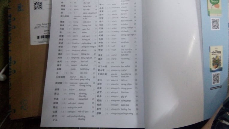 Cuốn hán 6 của mình bị thiếu mất mấy trang cuối. Trong khi những trang đó chính là bảng từ vựng rất quan trọng để thường xuyên cần tra.