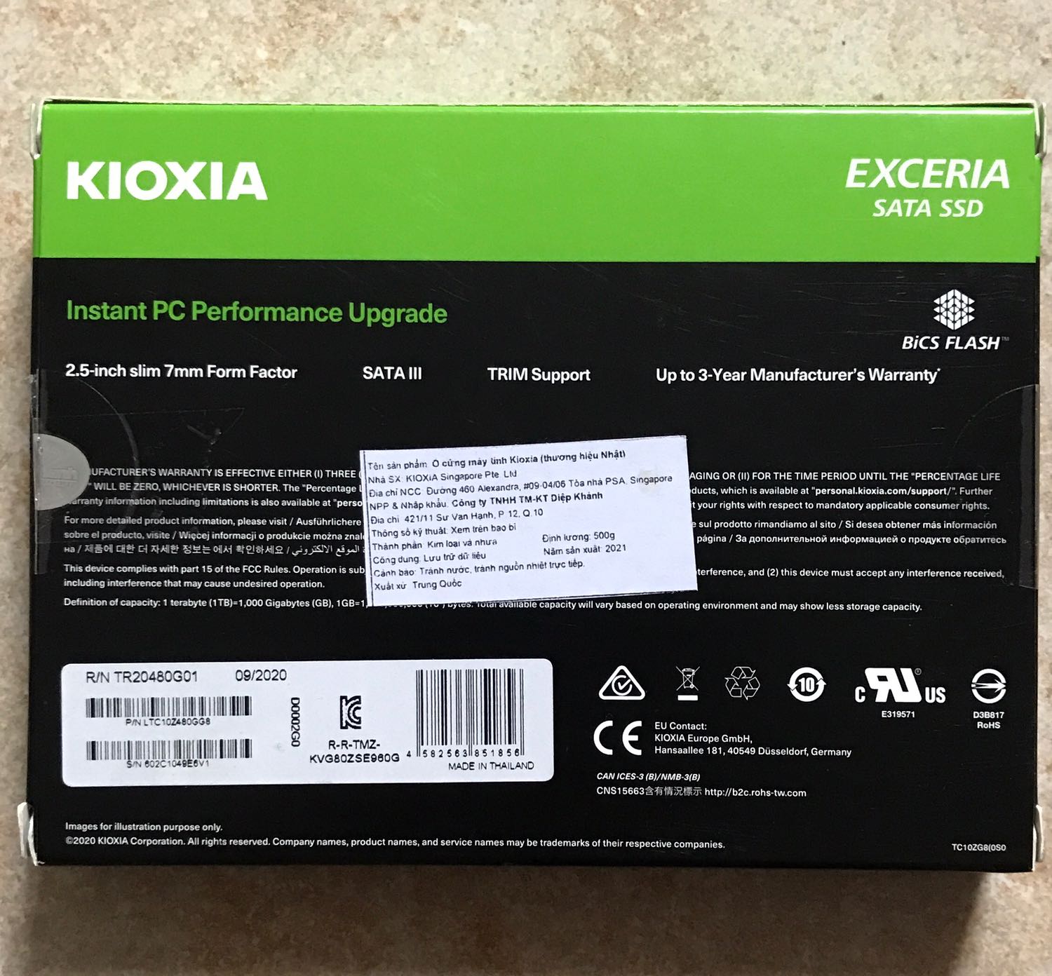 Ổ cứng kioxia là hàng từ hãng Toshiba danh tiếng. Nên mình khá yên tâm về chất lượng. Đã lắp và thay SSD cho laptop tốc độ khởi động nhanh như mua máy mới. Giá thành hợp lý trong tầm giá. Ổ cứng kioxia là hàng từ hãng Toshiba danh tiếng. Nên mình khá yên tâm về chất lượng. Đã lắp và thay SSD cho laptop tốc độ khởi động nhanh như mua máy mới. Giá thành hợp lý trong tầm giá.