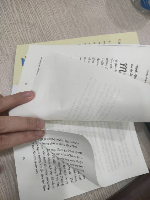 Sách bị in lỗi mất mấy trang bị trắng