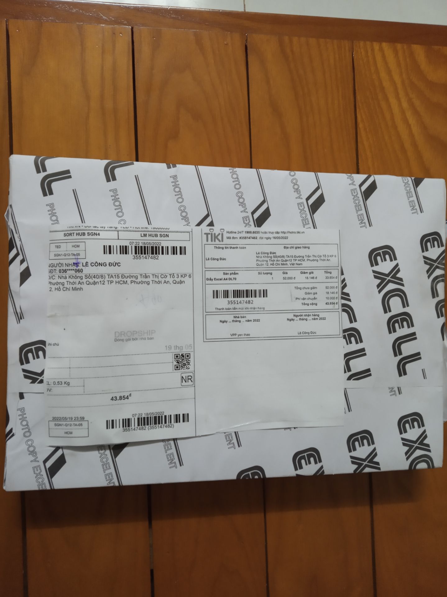 OK, đã nhận được SP của quý Shop rồi. Đúng như những gì mà Shop đã giới thiệu quảng cáo đúng đủ bao bì bảo quản kỹ và giao đúng ngày dự kiến. Chưa sử dụng nên chưa thể nói gì, chắc không có gì vì tôi rất tin tưởng vào quý Shop. Cảm ơn nhiều