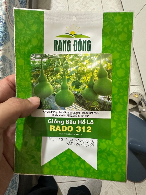 Gói được 10 hạt, chất lượng tốt, gieo lên được 9 cây, tỷ lệ nẩy mầm tốt