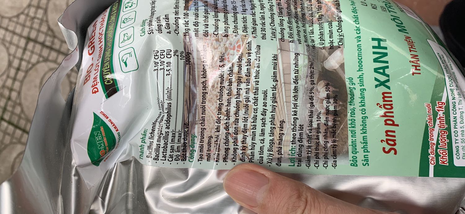 Loại men rác trường này rất tiện lợi tôi rất thích. Vì vật nuôi ít bệnh phân thải không mùi hôi chuồng. Vợ vẫn dùng được nhé