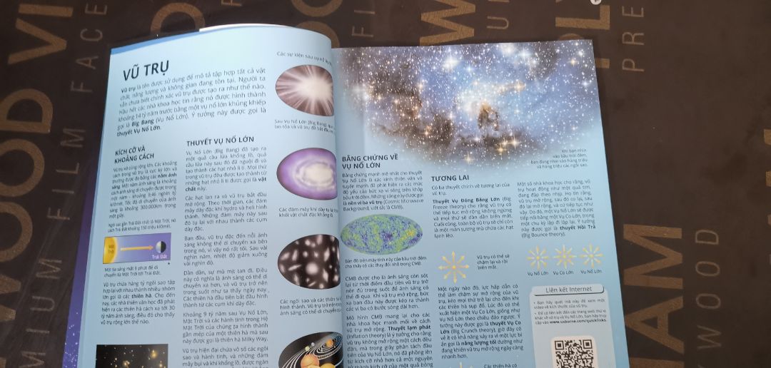 Sách đẹp, nội dung phù hợp với các bé từ 5 -6 tuổi, yêu thích vũ trụ. Nội dung cơ bản, trình bày dễ hiểu vừa với khả năng nhận thức của các bạn đã có khái niệm cán bản qua các cuốn Cuốn sách khổng lồ về ngôi sao, các hành Tinh, tên lửa, thiết bị vũ trụ....các cuốn lật mở về vũ trụ.