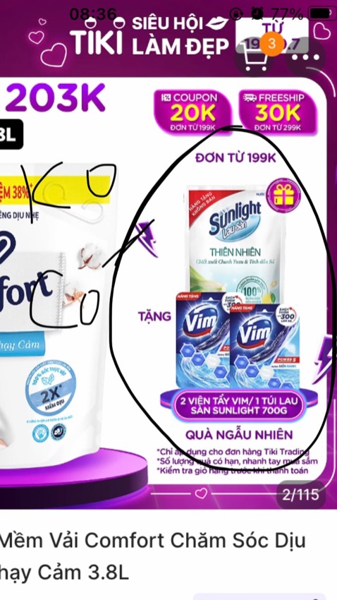 Giao hàng rất nhanh, nhưng trong mô tả Tiki Trading mua hàng có quà tặng (trong hình), nhưng khi mua hàng rồi không thấy có, thất vọng.