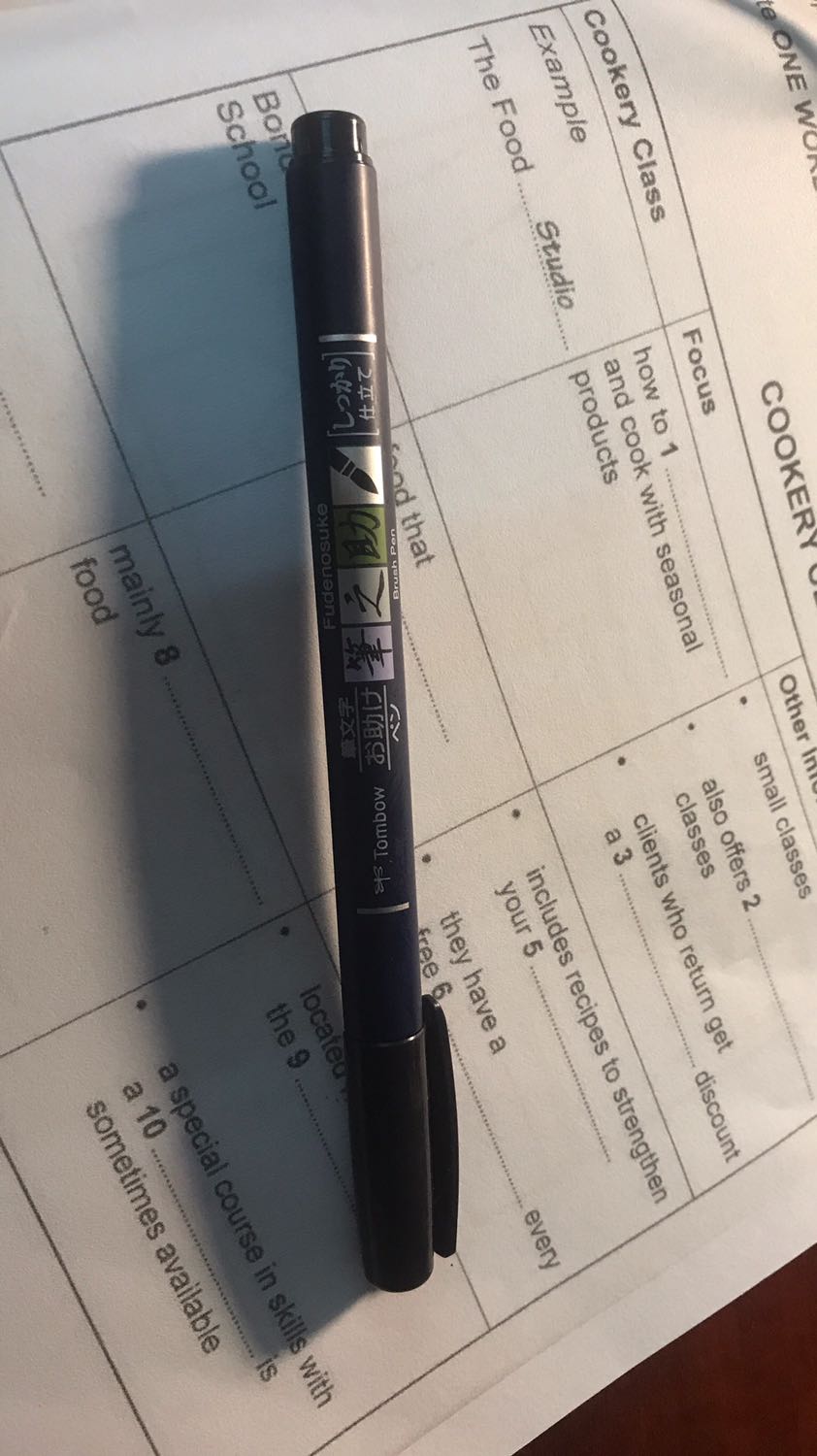 Bút đẹp
Dễ viết
Nét điều chỉnh được từ 0,3mm tới 0,7mm j đó tầm vậy
Hợp viết tiêu đề bài học, hoặc tô viền chữ bút lông
Chứ nếu dùng viết bài bth thì đắt quá mà cũng sợ nhanh hết mực nữa 
Không biết nhanh hết mực k nữa
Với lại mình nghĩ có bút khác rẻ hơn có thể thay được mà mình quên tên r, bút màu trắng toàn thân á, rồi có chữ ghi ngòi mấy trên nắp bút, cũng giống nhau nma lại rẻ hơn 1 nửa