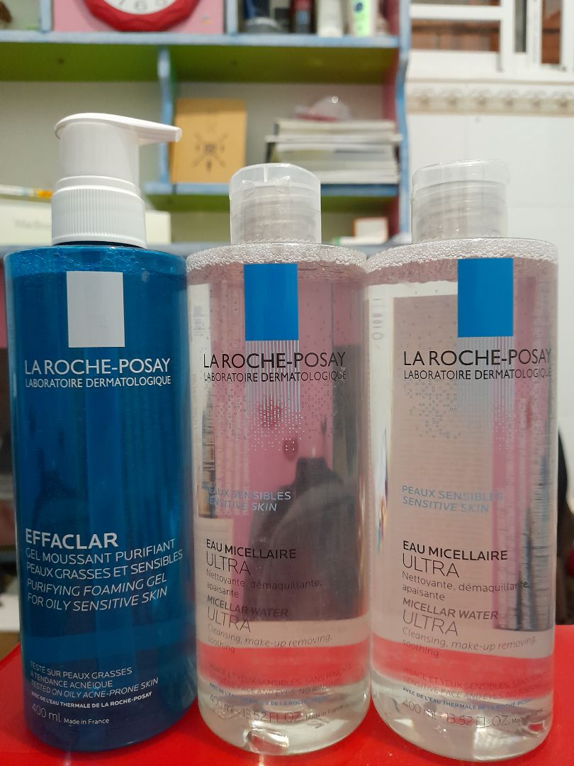 Laroche Possay thì khỏi chê rồi. Giá hời hơn ở *** nhiều. 2 chai nhỏ chắc để va chạm nhiều lắm nên mất chữ rồi...
