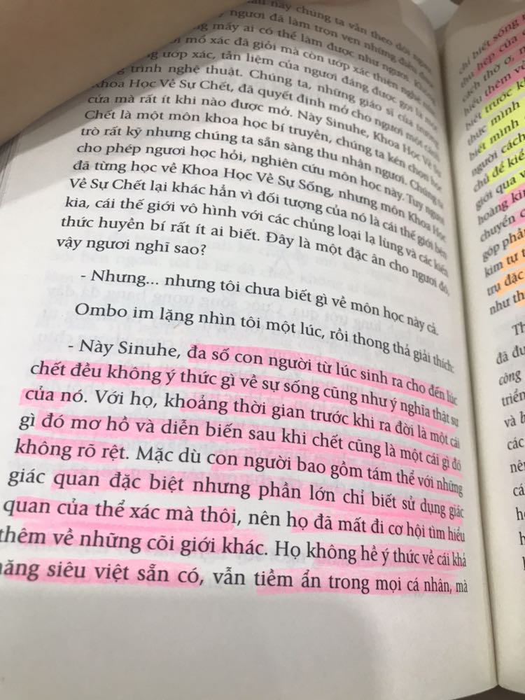 Đây là 1 trong những cuốn sách rất nên đọc của tác giả Nguyên Phong. Nội dung chính nói về 1 vị Pharaoh đã cố gắng thay đổi, sửa chữa cách thức trị vị của các vị vua trước bằng cách quay về bên trong, tự hiểu chính mình, không mê tín, lễ bái thần linh mà hướng về trí tuệ và tình yêu thương, chân thiện mỹ. Cách sống tốt đẹp hơn cho toàn dân, ngưng chiến tranh và nên dừng tranh quyền đoạt lợi. Ông đã sắp xếp để có người học những kiến thức hữu ích để dạy lại cho đời sau. Có 1 câu cuối rất hay " cũng như những vết chân trên cát chỉ tồn tại thoáng giây rồi phai mờ.." đời người những huyễn mộng, tỉnh giấc rồi những gì quan trọng hôm nay không thể mang theo dù là 1 sợi tóc.. những điều tuyệt vời trong một cuốn sách!!