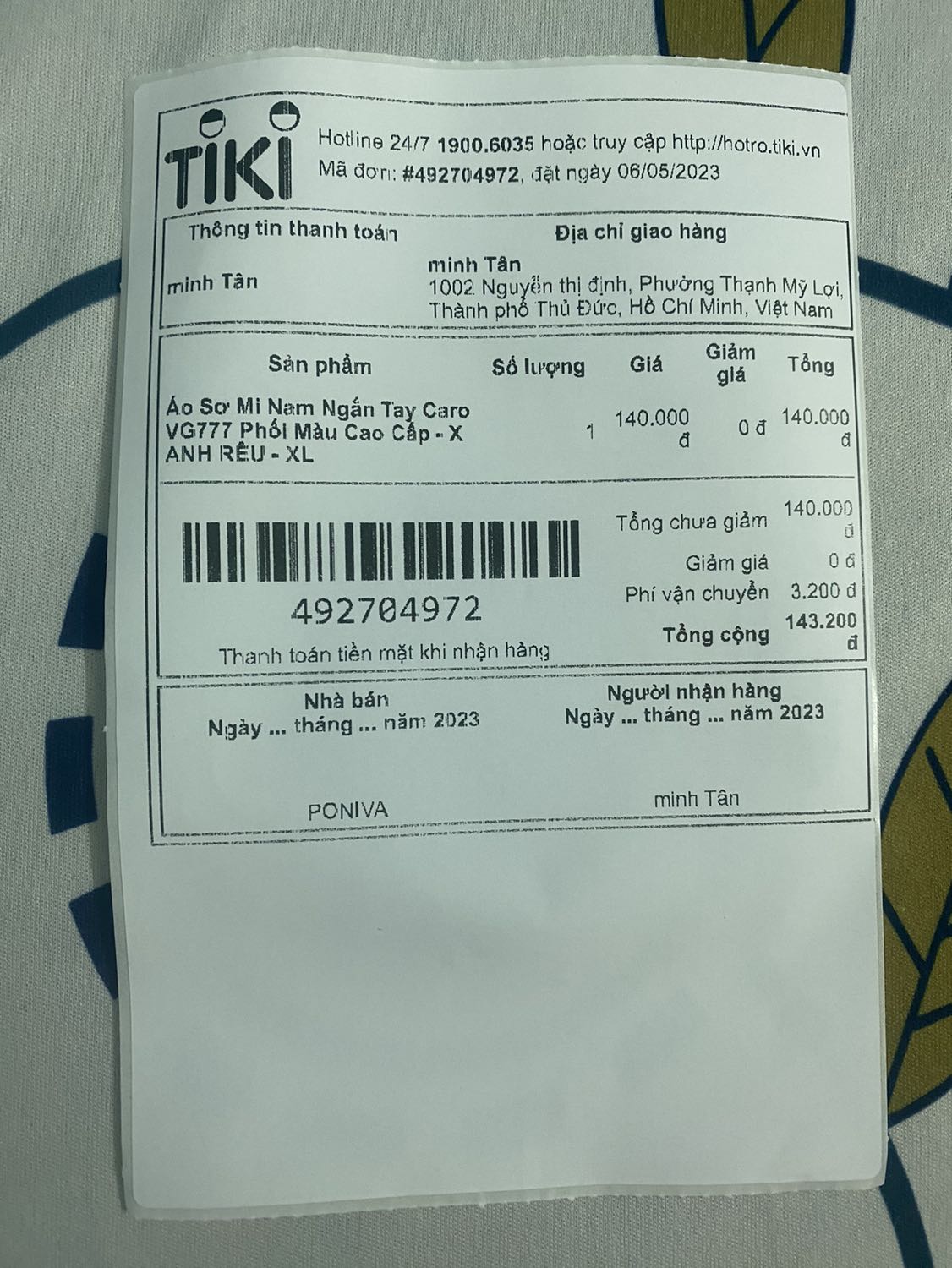 Hàng không chất lượng quá tệ