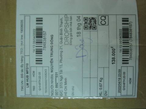 Hàng tôi nhận được không đúng như hàng tôi đã đặt (Hình ảnh minh họa kèm theo).