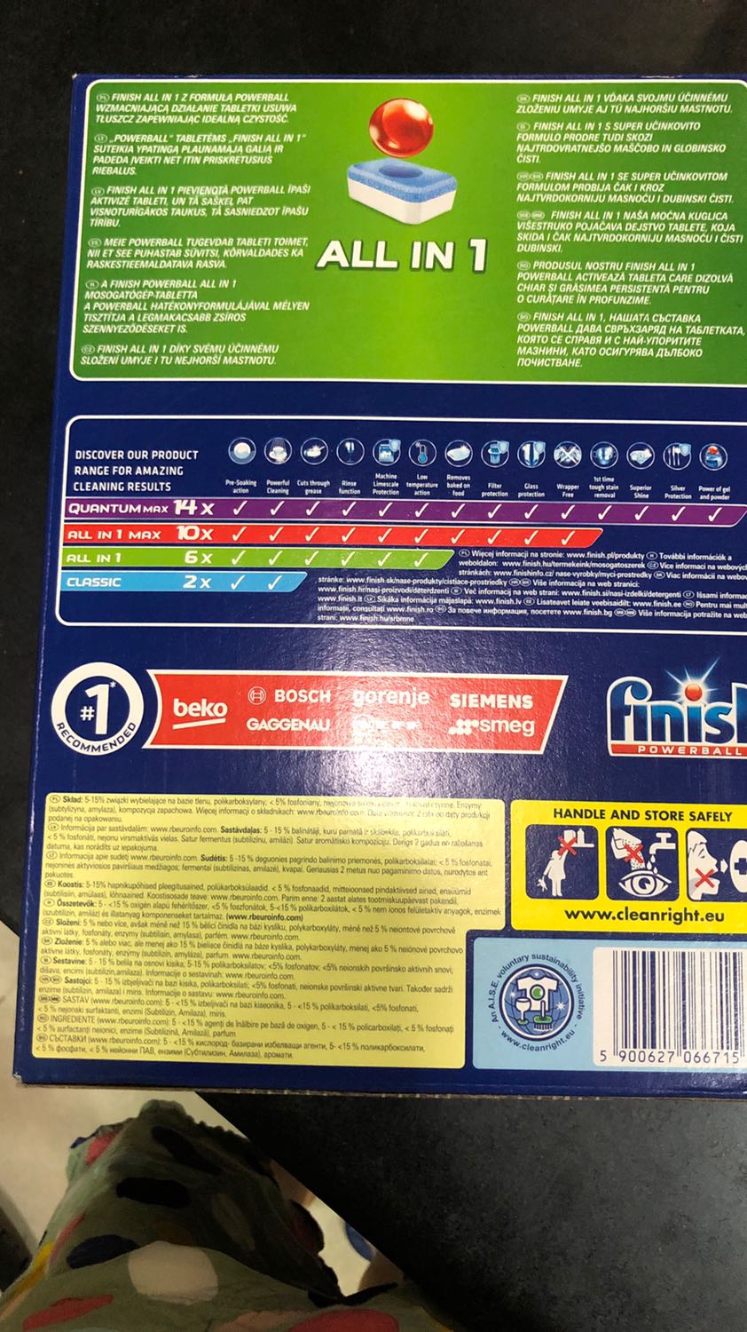 Viên rửa 3in1 thực sự tốt lắm nè
Rửa siêu sạch và tiết kiệm.
 Mới đầu mình dùng nguyên viên mà thấy có vẻ hơi nhiều quá nên lần sau thử chặt đôi viên rửa ra ra và bất ngờ vì hiệu quả đạt được giống như nguyên viên vậy!
Nhà mình rất tin dùng viên rửa của Finish.