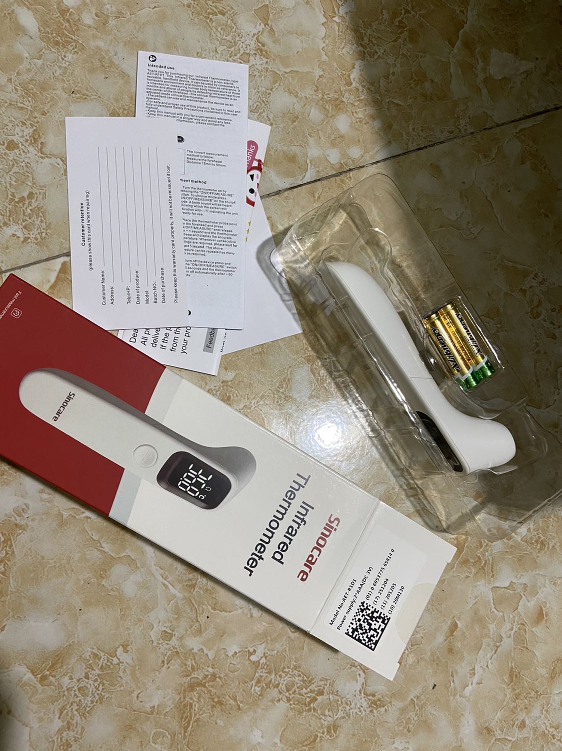 Nhiệt kế đẹp dễ dùng giấy tờ đầy đủ có kèm pin, tuy hộp hơi móp nhưng không ảnh hưởng đến sp bên trong
Mình chưa kiểm tra độ chính sác của chỉ số, nếu có thể sẽ update lại sau Nhiệt kế đẹp dễ dùng giấy tờ đầy đủ có kèm pin, tuy hộp hơi móp nhưng không ảnh hưởng đến sp bên trong
Mình chưa kiểm tra độ chính sác của chỉ số, nếu có thể sẽ update lại sau