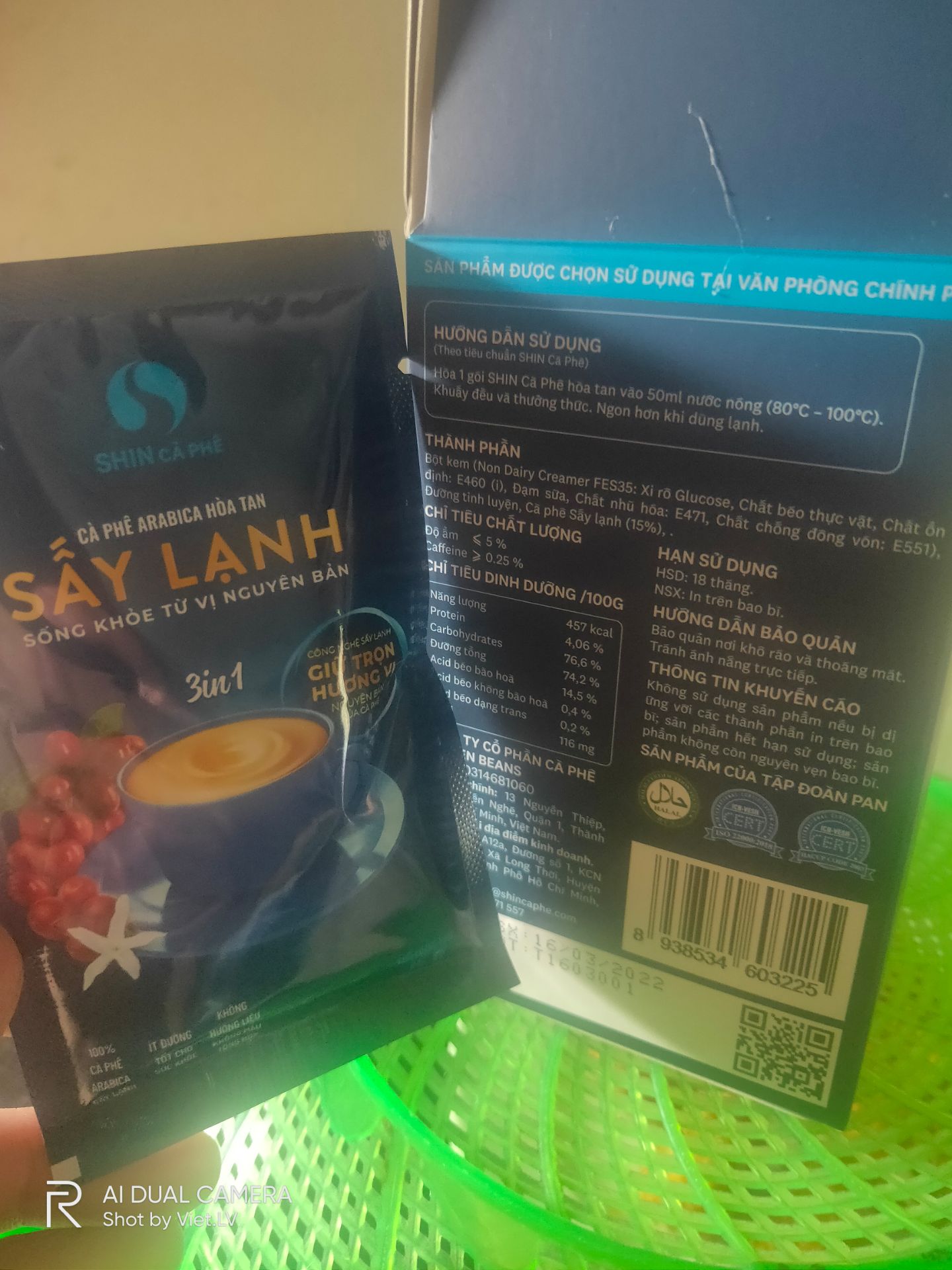 sản phẩm ok đấy các bạn. ngon hơn mấy cafe hoà tan công nghiệp mùi hương liệu nhiều. nhưng nsx nên thêm lượng cf để đậm đà hơn nhé