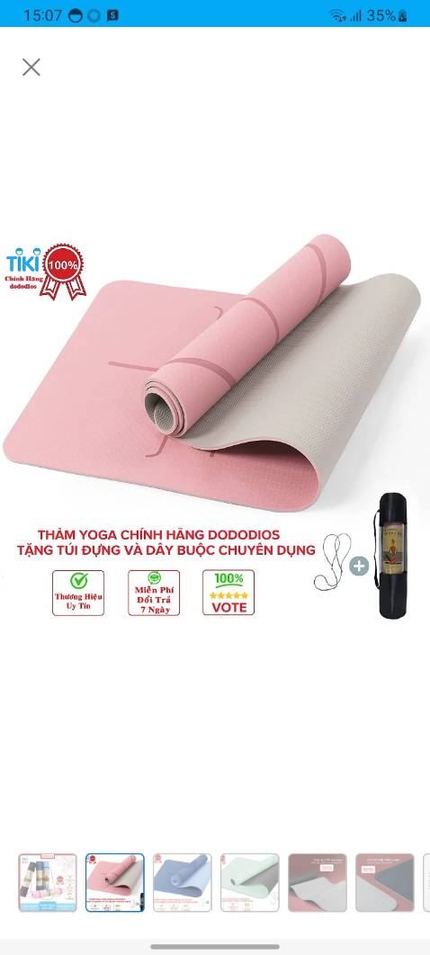 Chất liệu TPE khiến mình khá yên tâm ,thảm mềm và chống trơn trượt tốt ,cho shop 5 sao nhá Chất liệu TPE khiến mình khá yên tâm ,thảm mềm và chống trơn trượt tốt ,cho shop 5 sao nhá