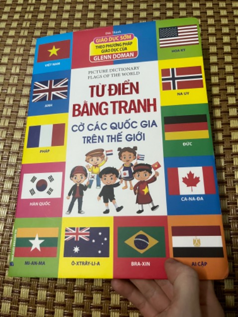 Giấy màu bìa cứng, dày, chắc chắn. Nội dung gồm tên nước, thủ đô và diện tích. Trình bày dễ nhìn, dễ thuộc.