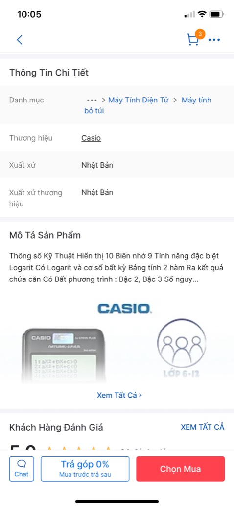 Giao đúng hiệu casio nhưng không đúng nơi sản xuất (nhật bản)như quản cáo mà là của thái lan sản xuất .sử dụng tốt nhưng chỉ cho 4sao lý do đăng quản cáo không đúng nơi sinh nó ra!