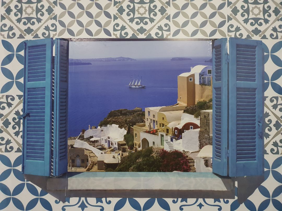 Hình ảnh đẹp, sống động, tạo cảm giác view biển rất thích. Keo hơi dễ khô nhanh nên mua thêm keo sữa chấm viền và góc