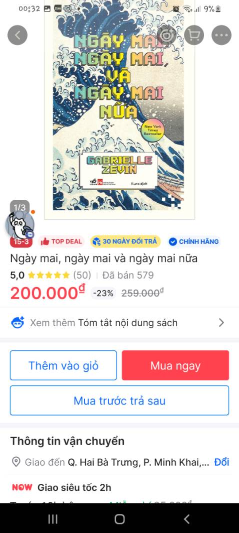 Tiki giao nhanh dã man. Deal tốt bất ngờ đêm khuya mình tia quyển này 1 năm rồi hahaha sách nguyên seal nhé mới lắm. Giao cẩn thận. Nội dung hay mới lạ không quá khó đọc đâu. Sắp chuyển thể thành phim á