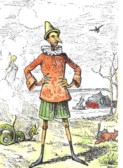 Được tạo ra bởi người thợ mộc già Mister Geppetto trong một ngôi làng nhỏ của Ý, chú rối gỗ Pinocchio mơ ước trở thành một cậu bé bằng xương bằng thịt. Quá trình trưởng thành của mỗi người. Đó là một quá trình mài giũa, rèn luyện đầy gian nan và thách thức. Chỉ khi nào tự bản thân chúng ta biết khắc phục những nhược điểm tồn tại ở bên trong mình, chống lại những cám dỗ thì mới có thể đi đúng hướng và thực sự trưởng thành.