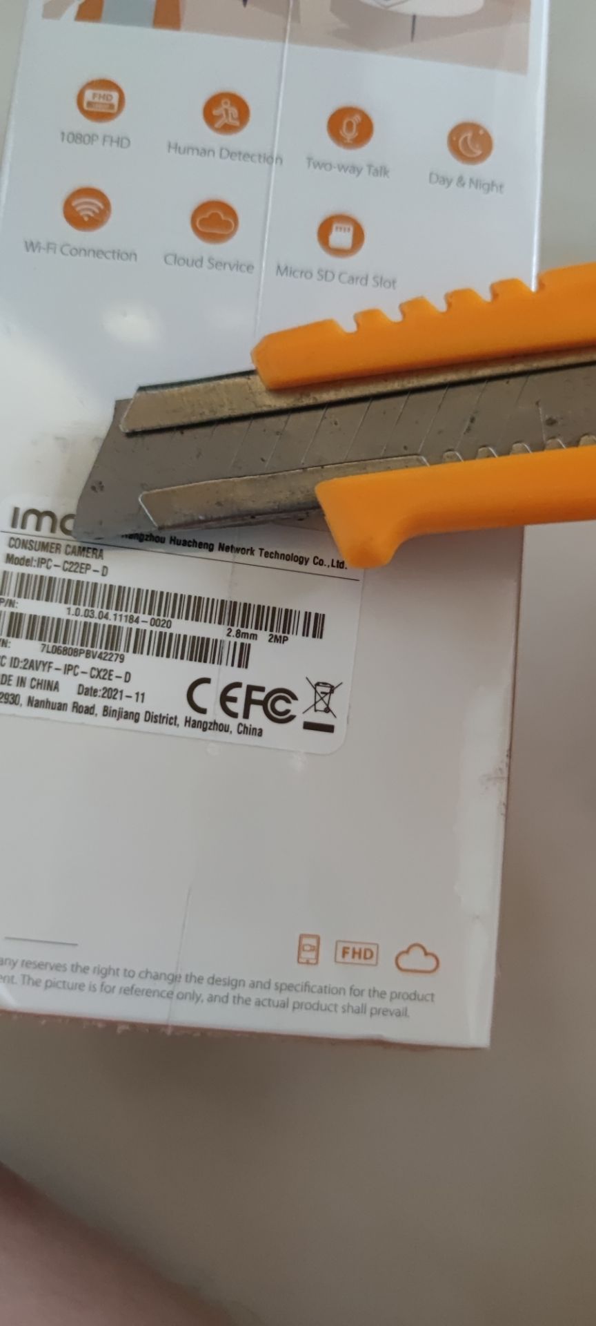 Không biết bên shop nhầm lẫn hay cố tình. Mình đặt hàng là imou c22ep D khác với loại shop giao là imou c22sp-D. Chất lượng và giá tiền 2 loại khác nhau. Mình là thợ lắp camera nên phân biệt được ngay nhé. Tạm đánh giá 2 sao để xem shop xử lý.