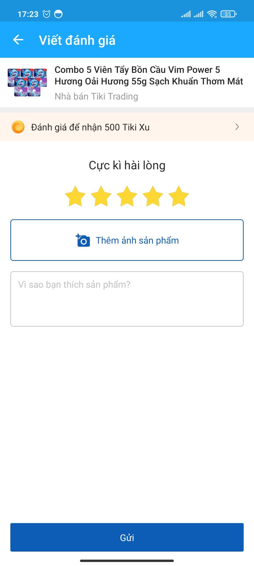 Sản phẩm chất lượng, shop giao hàng nhanh. Mua được giá sale nên rất hài lòng.