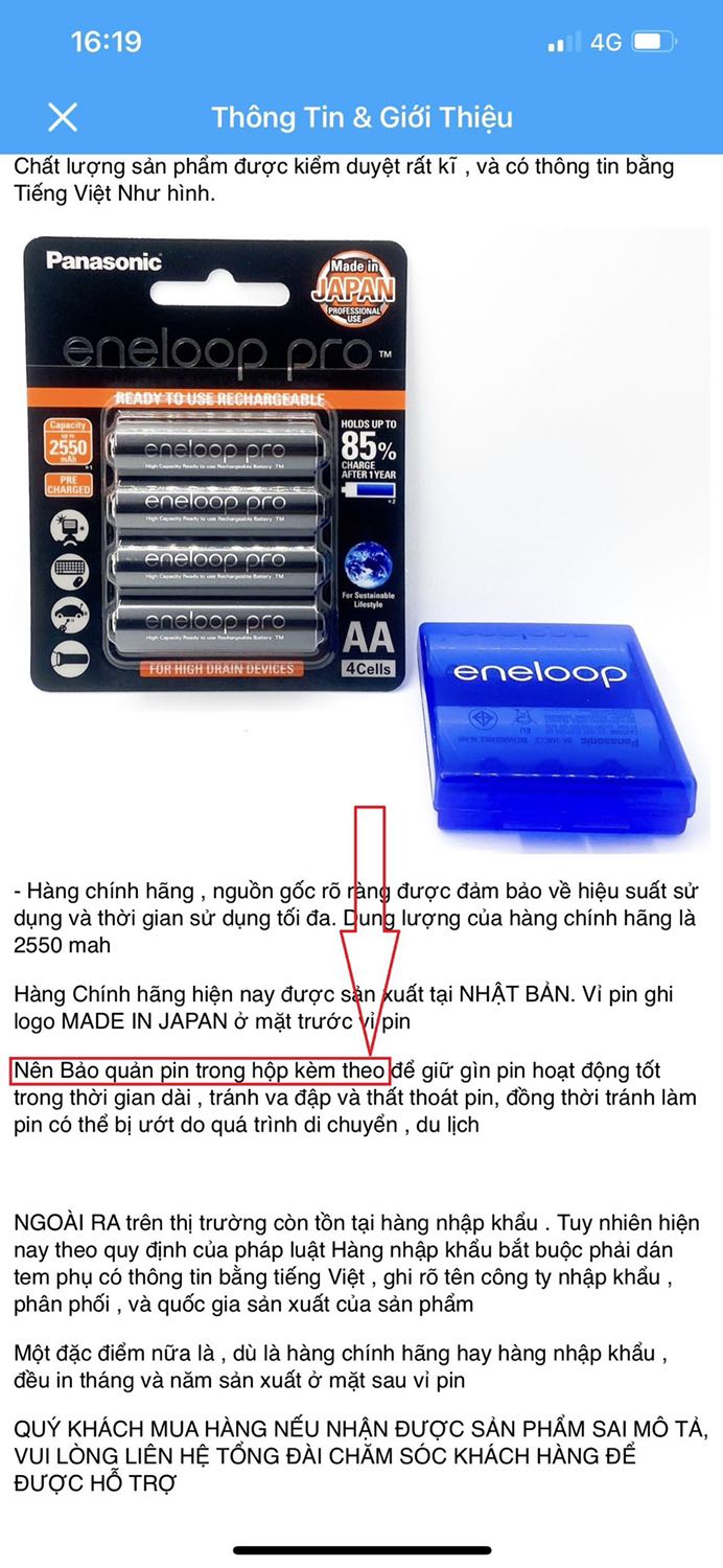 KHÔNG TẶNG KÈM HỘP
- mô tả có hộp đựng kèm theo nhưng giao lại không có. Pin Sạc dùng lâu dài. Không có hộp bảo quản dễ thất lạc , rơi  móp méo. ĐỀ NGHỊ GIAO HÀNG ĐÚNG MÔ TẢ