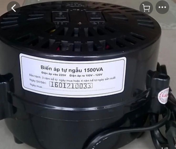 giao hàng đúng hẹn. ổn áp xài tốt, không bị nóng. 1500 cắm được cả máy pha cà phê và máy đánh trứng. giá tạm ổn.