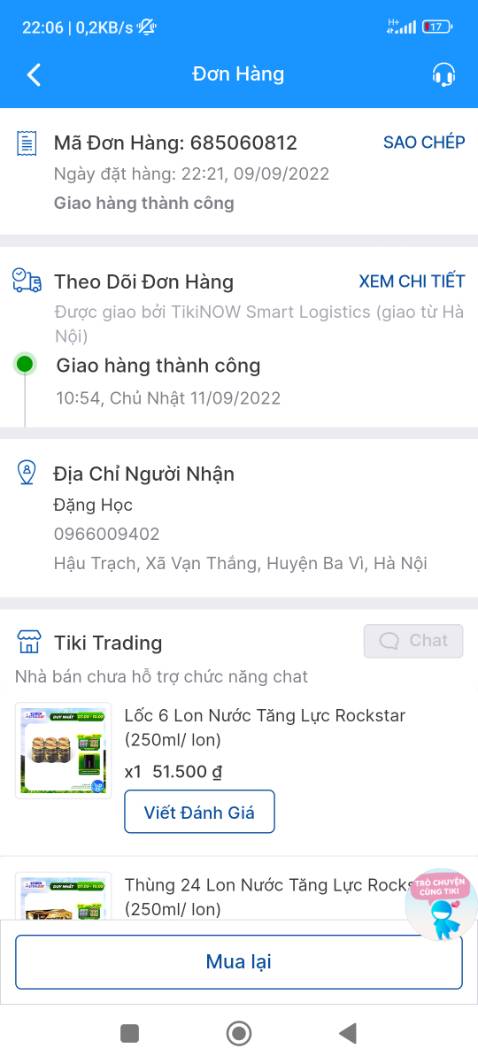 Đặt hàng ngày 09/09 nhưng ko nhận được quà tặng như trên quảng cáo :(