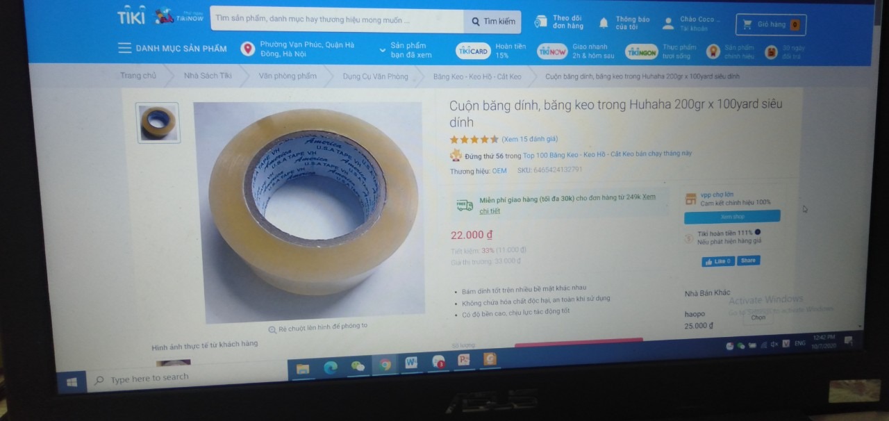 MÌnh mua 10 cuộn băng keo dán nhưng hoàn toàn khác xa với bên hình Shop đăng nha. Mong Shop làm thủ tục trả hàng .