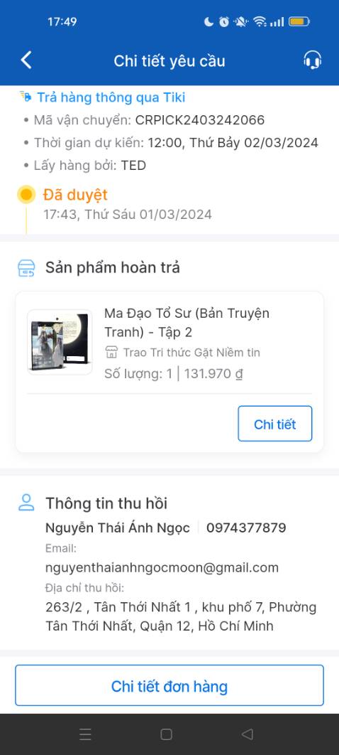 Giao ko đúng hàng và ko ghi đúng tên sản phẩm . Ko trung thực