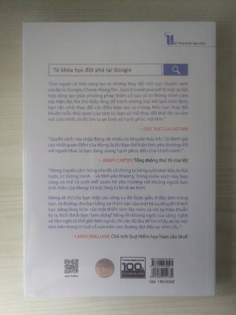 Mình có mua dư 1 cuốn Search Inside Yourself, còn mới nguyên, đã bọc bookcare (như hình). Bạn nào có nhu cầu mình xin để lại bằng giá Tiki, freeship nội thành TPHCM. Liên hệ mình ***. Xin cám ơn.