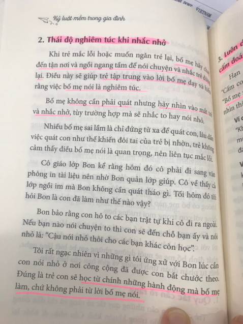 Sách rất hay dành cho ba mẹ có con 3-10t, nên mua đọc để học hỏi thêm và ứng dụng nhé. Tác giả viết văn phòng dễ hiểu, gần gũi và cụ thể nè. Sách rất hay dành cho ba mẹ có con 3-10t, nên mua đọc để học hỏi thêm và ứng dụng nhé. Tác giả viết văn phòng dễ hiểu, gần gũi và cụ thể nè.