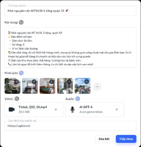 3 bước đơn giản đăng bán bất động sản tiếp cận triệu triệu khách hàng tiềm năng hoàn toàn miễn phí trên Uptin.vn . Tham gia cộng đồng *** Uptin -> https://zalo.me/g/sdjsta104