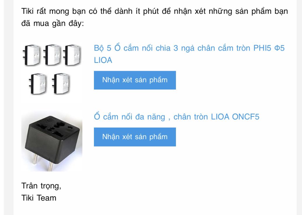 Đặt ổ cắm đa năng nhưng đóng hàng là …