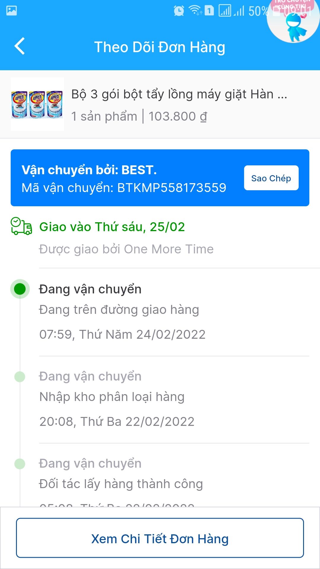 1 sao cho nhà bán One More Time và cách giải quyết khiếu nại của tiki, mua 2 combo mà lúc nhận chỉ có 1. giá rẻ mà bù qua ship mắc tận 44k thì cũng vậy. nhận hàng thiếu thì giải quyết lòng vòng nào là gọi điện gửi *** mất thời gian của khách, sau 4 ngày vẫn chưa giải quyết xong. may và sp chỉ vài chục chớ nếu mắc hơn chắc nóng ruột lắm luôn á
