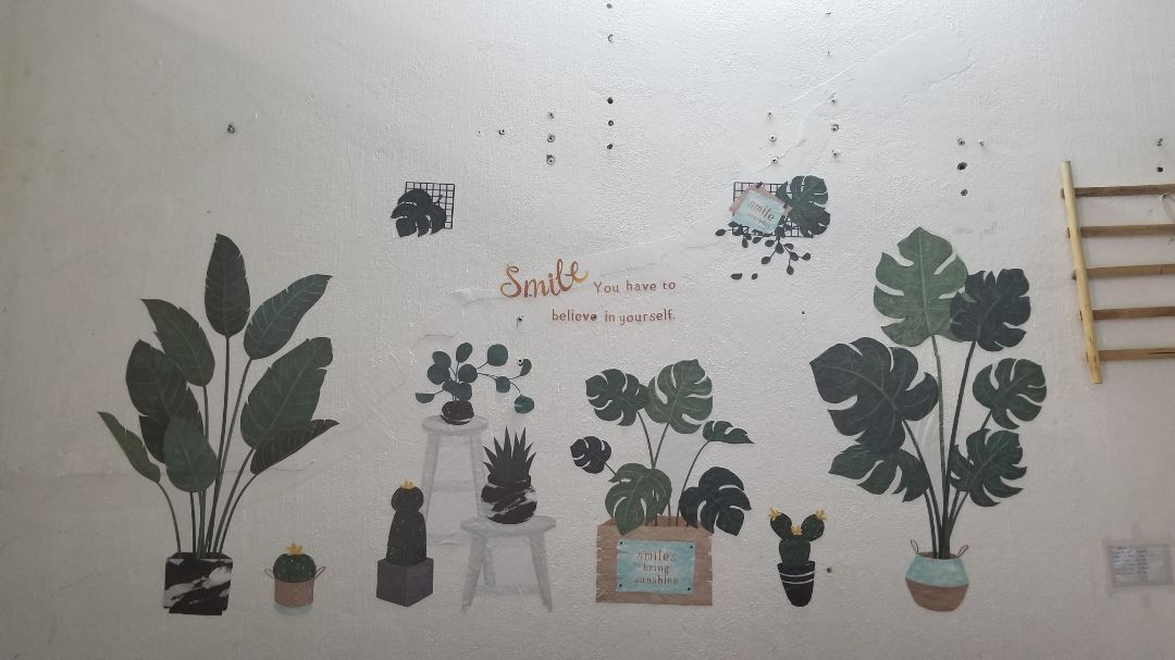 nhìn chung là đẹp! nên dán trên tường màu trắng, sẽ nổi đc hình mấy cái cây đó hơn!!!