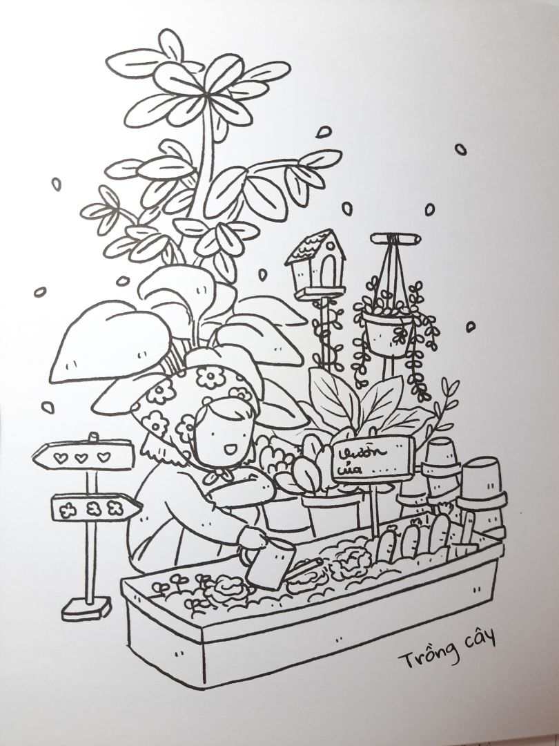 Một chiếc sách siu xinh đến từ chàng họa sĩ Kulzsc. Chất giấy dày, mịn mà hình ảnh còn cute nữa chứ. Cuốn sách dành cho bạn - những người đang buồn chán và cảm thấy stress, hãy cứ tô màu theo cách mình mong muốn, không theo một quy luật bắt buộc nào cả, biến bức tranh trở nên sinh động và giúp bản thân thư giãn hơn nhé. À một điểm cộng cho tiki vì giao hàng nhanh nữa nè. Nên mua nếu bạn đang cảm thấy buồn chán hoặc iu thích những thứ dễ thương hihi