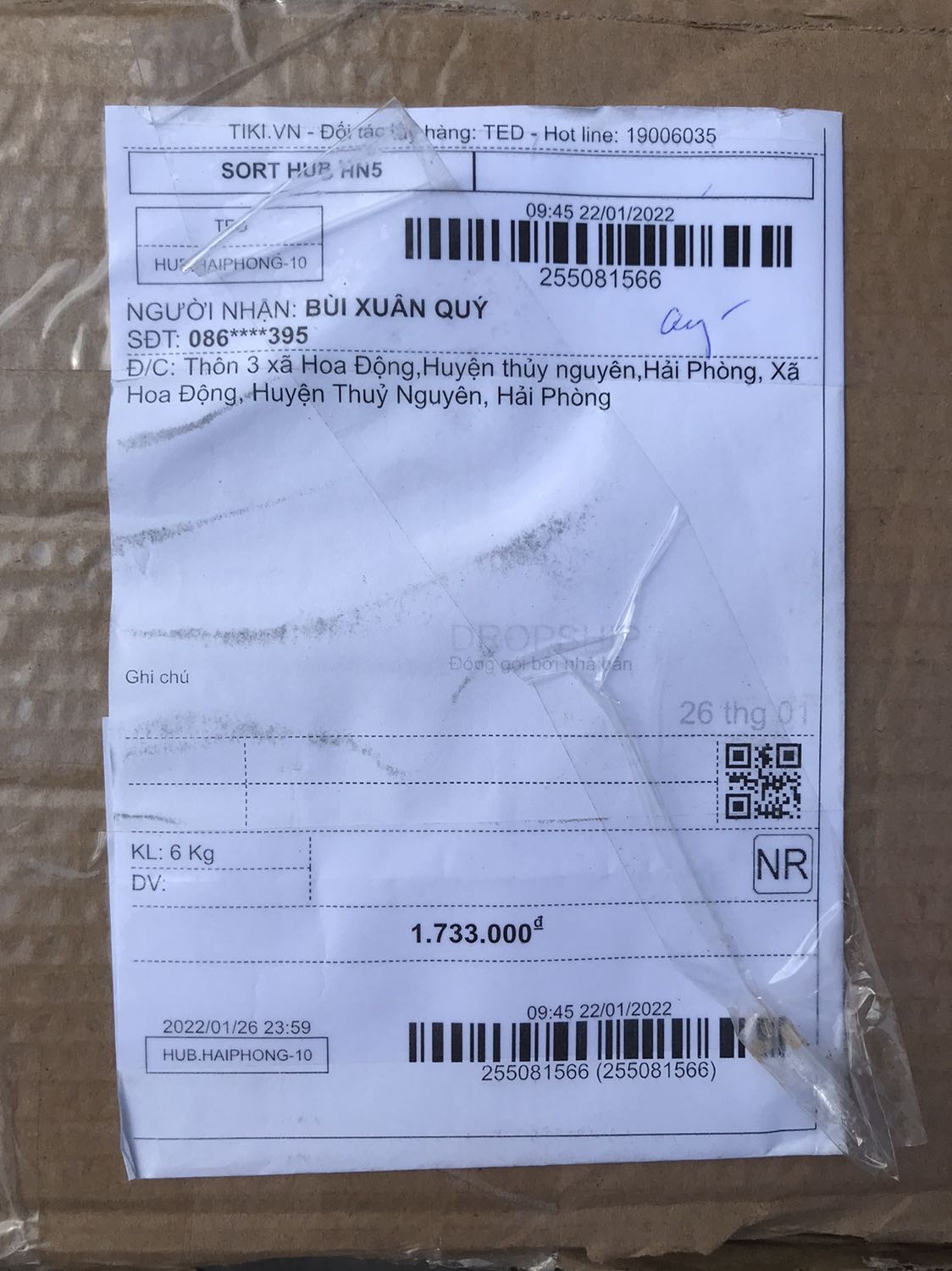 Hàng vận chuyển đến khách không nguyên vẹn,khiển bị dập vỡ .Hôm qua mình đã gửi ảnh và yêu cầu huỷ đổi trả lại hàng hoàn tiền.Rất mong nhận được sự quan tâm của shop với khách hàng sớm nhất.