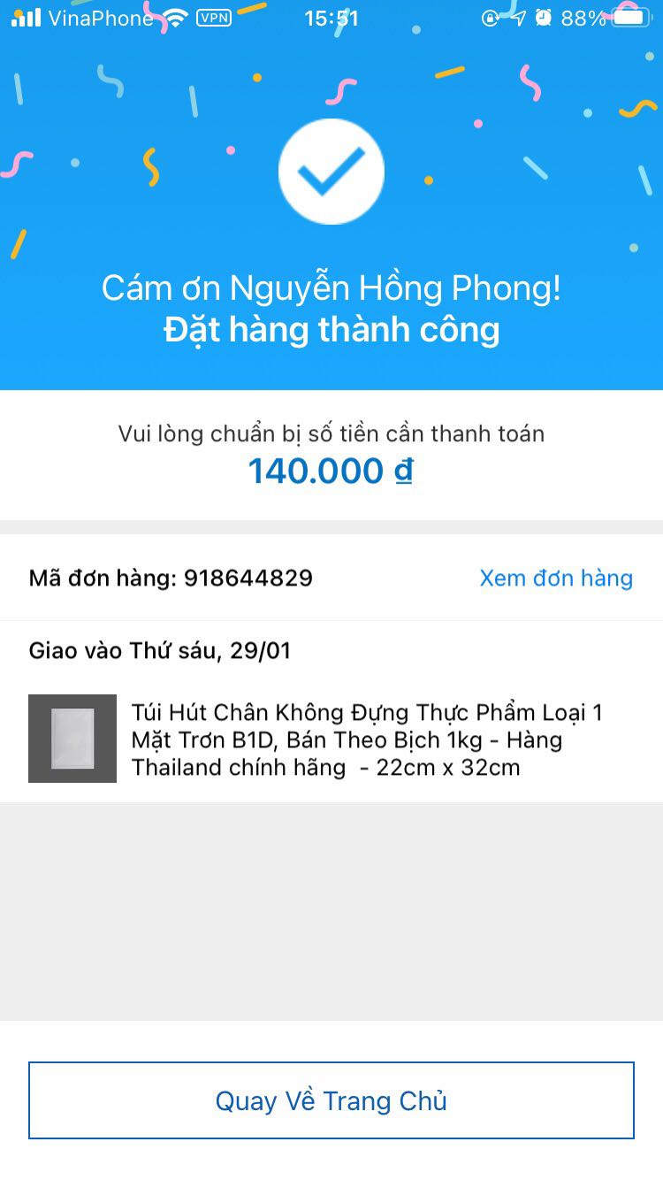 Ko đúng loại mình đặt mua