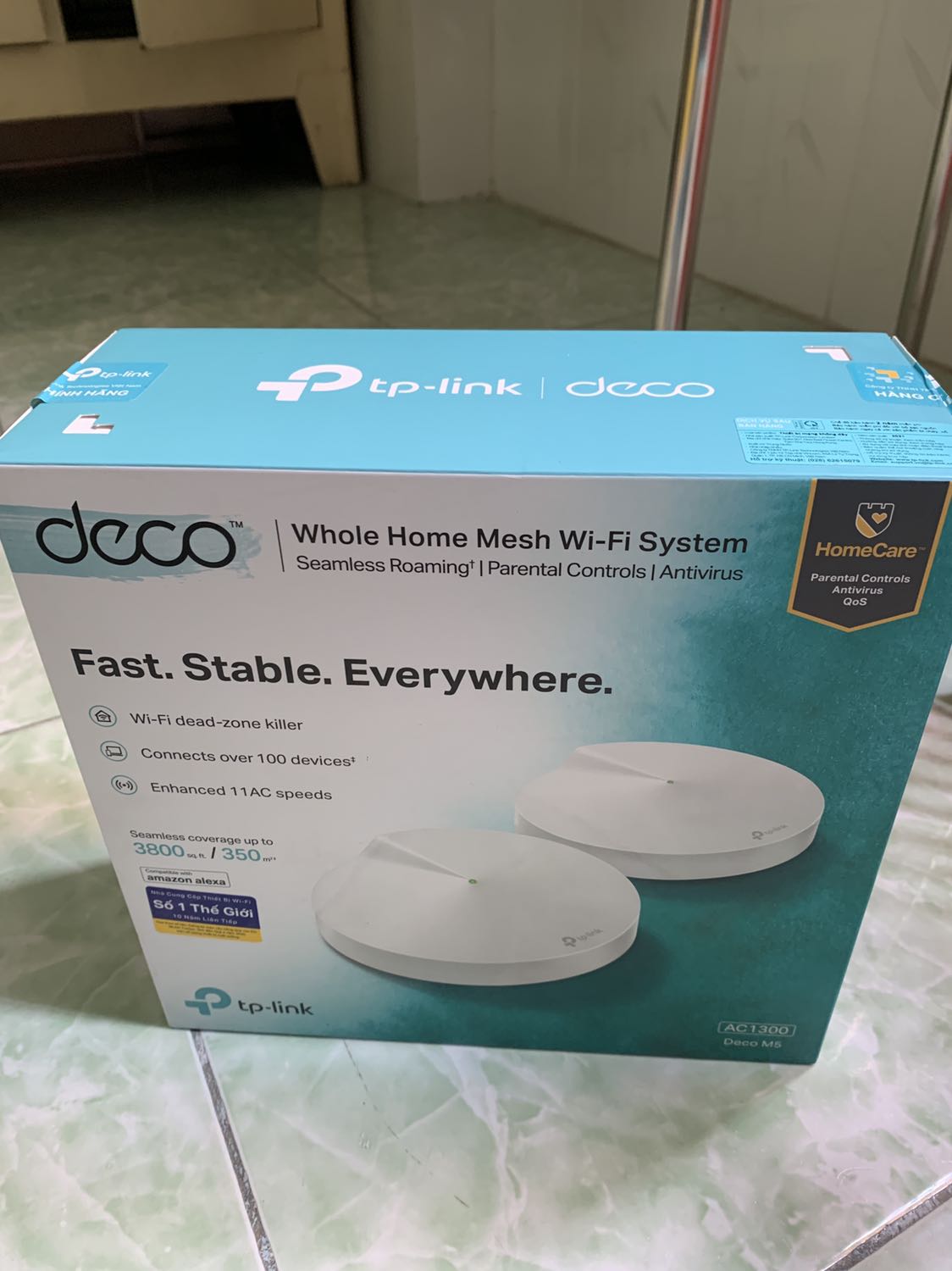 Nguyên đai nguyên kiện, BH 24 tháng, gắn vào tốc độ mạng ổn, cảm ơn shop đã giao hàng trong 2h đúng hẹn.