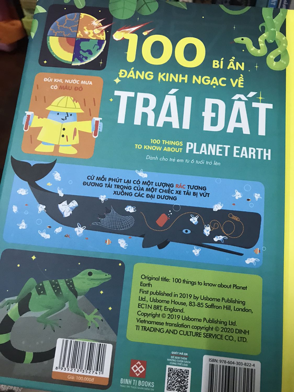 Sách bìa cứng, mới và đẹp, gồm nhiều thông tin khoa học thú vị về trái đất. Mình rất hài lòng!