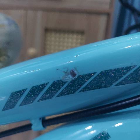 Dù đóng gói khá kỹ nhưng mở ra thấy khung xe bị trầy 1 lỗ to, giỏ xe thì bị trầy và biến dạng ở góc. Không biết là do sản phẩm bị lỗi hay do vận chuyển bị xốc quá mạnh.