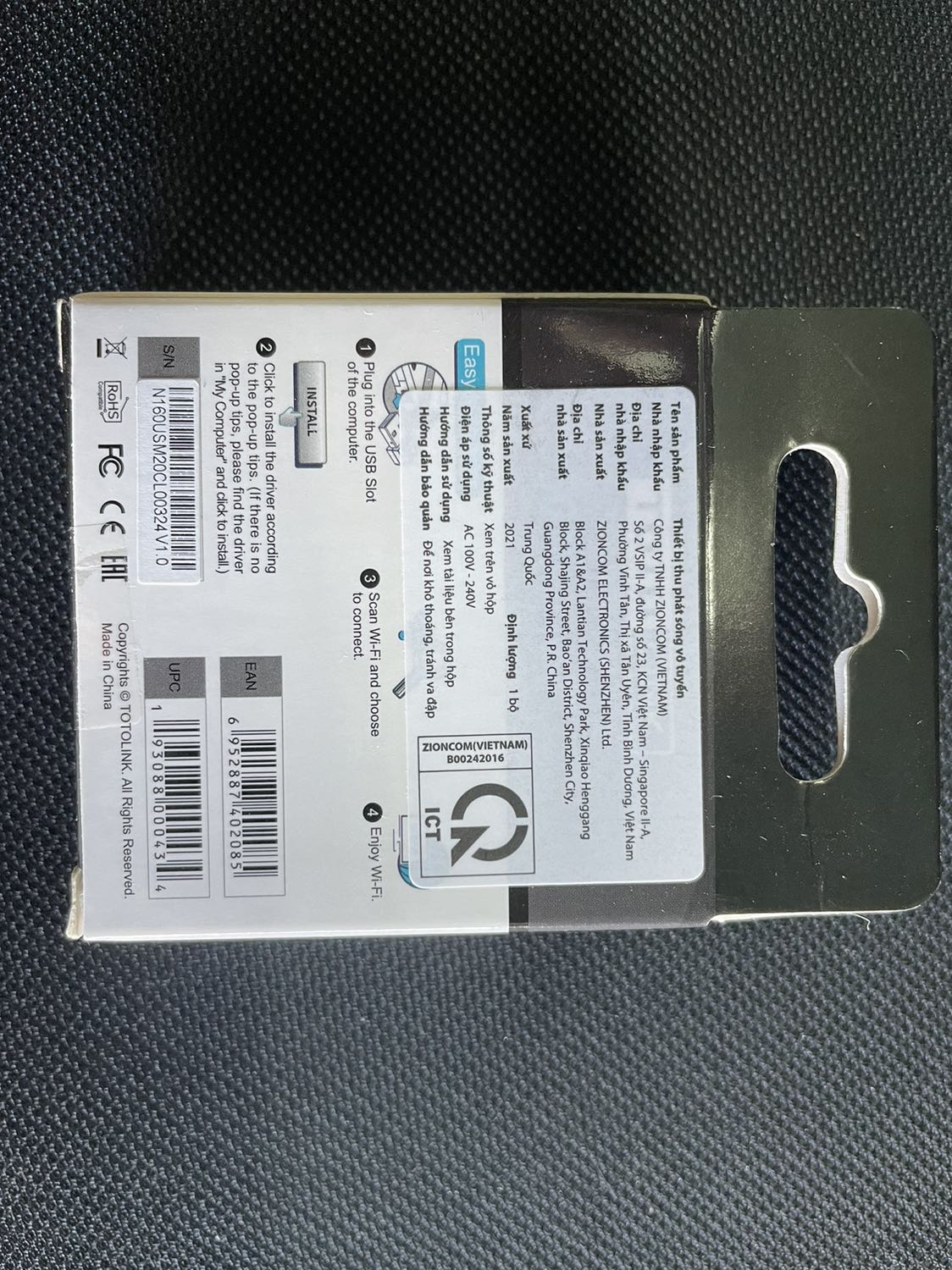 Hàng nhận hoạt động tốt. Nhưng phải Install chứ ko có tính năng Plug&Play. Mua ngay tâm điểm dịch nên 1 tuần mới nhận đc hàng. Thank’s Shop.