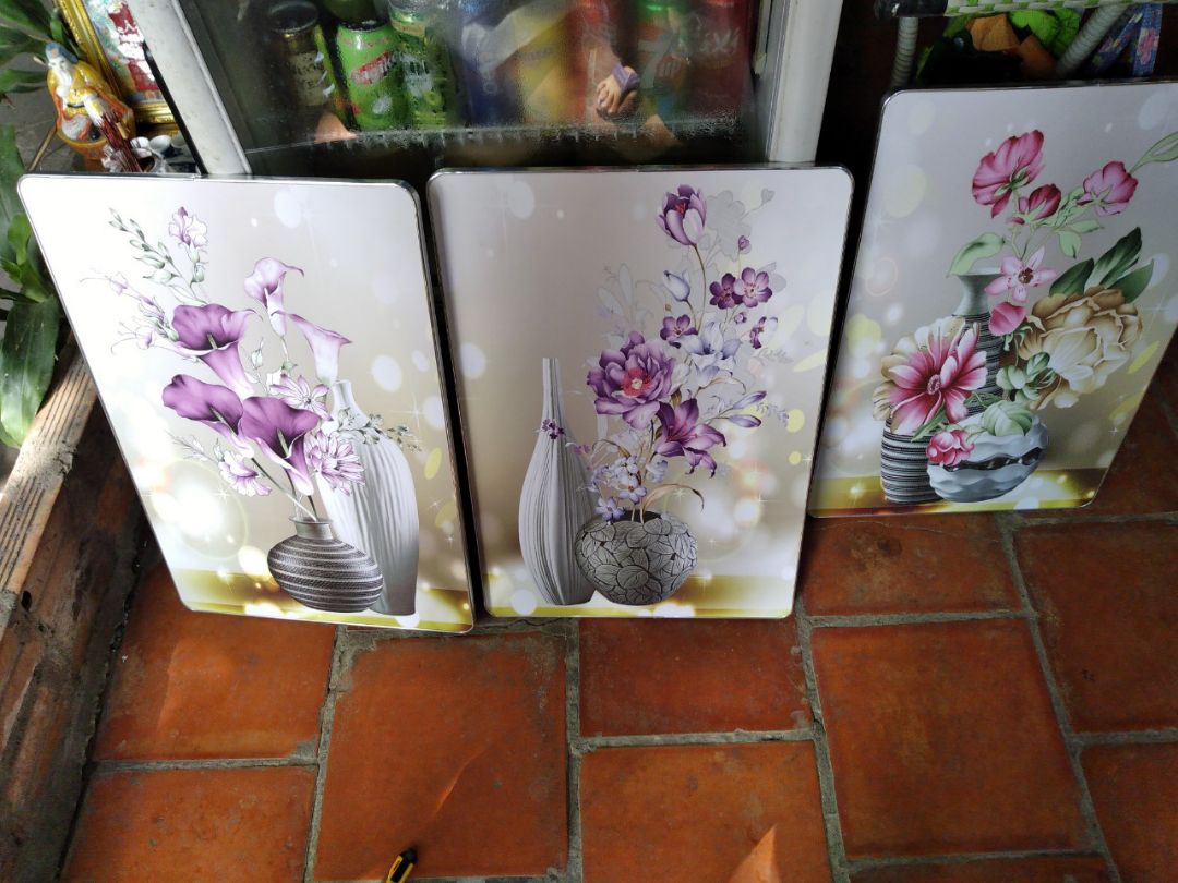 phải nói là siêu đỉnh,tranh viền bạc sáng,có nhủ kim tuyến nhẹ khi đèn chiếu vào rất đẹp,cám ơn shop ^^