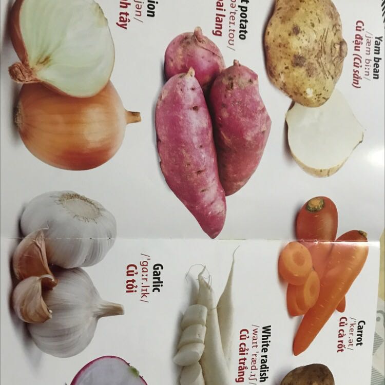 Sách rõ nét, cuốn hoa rau quả có phần hoa thì hơi khó với các bé!