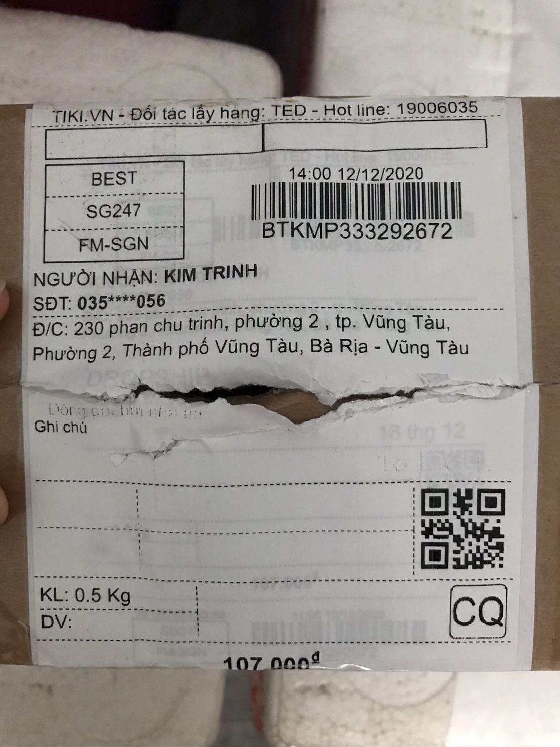 Mình đặt size 34 sao lại giao size 38