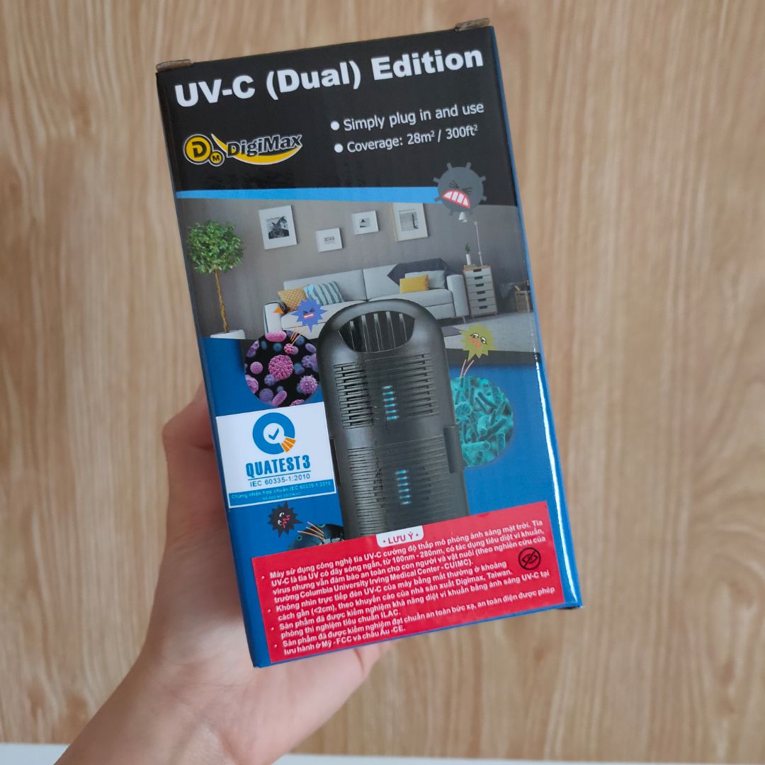 Nhà bếp của mình ẩm thấp nên đợt dịch làm mình lo lắng nó thành nơi sinh sôi của virus. Xem qua review trên *** thì quyết định mua máy Digimax. Cắm điện là dùng luôn không phải lắp ráp cầu kỳ, xài được gần 1 tuần rồi, cảm giác là bớt đi mùi nhiều. Phòng trọ đi làm cả ngày về thấy không còn khó chịu như trước. Nói chung hài lòng.
