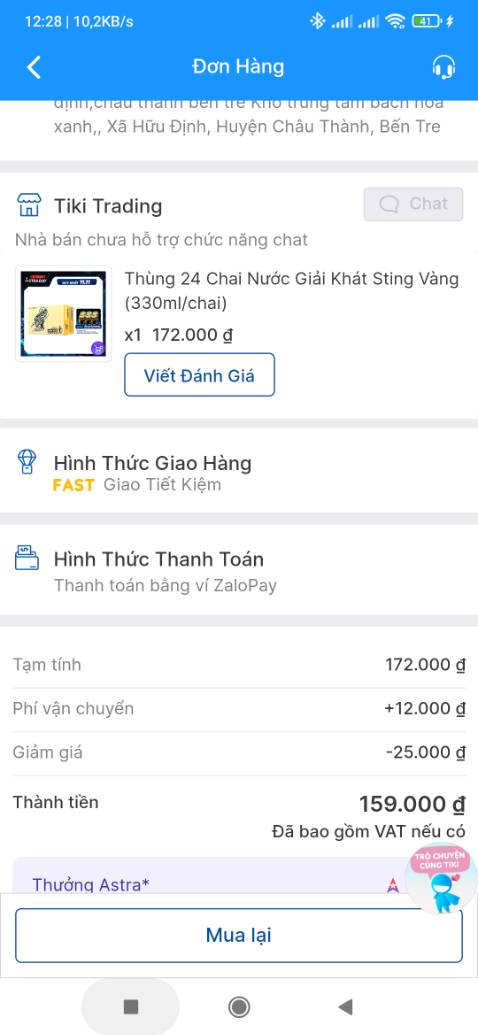 App báo tặng 6 *** tăng lực mà thực chất kg giao hàng như mô tả chỉ giao đúng 1 thùng sản phẩm Stings vàng 24 chai dung tích 330ml thôi nên kiểm tra lại